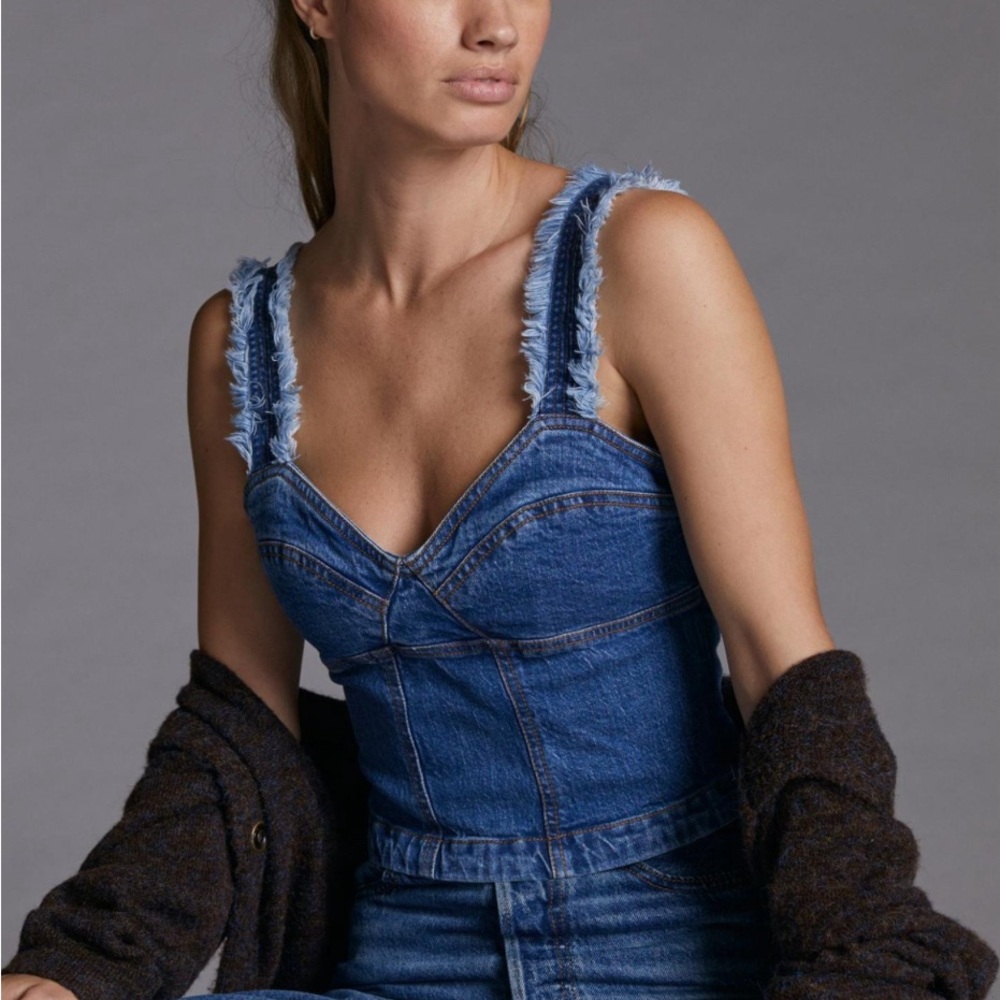 anthropologie pilcro denim tank